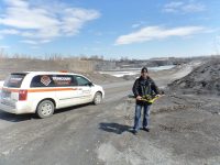 Arpenteur-géomètre Denicourt avec drône sur terrain