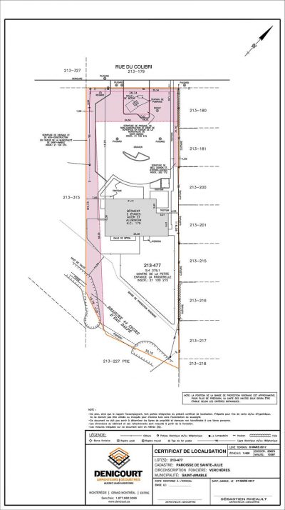 Certificat de localisation